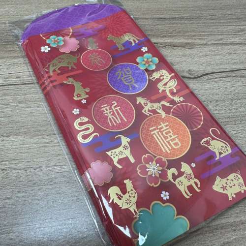 全新：12生肖長利是封10個 - 香港特式：東華三院/文武辦館/文武廟小店