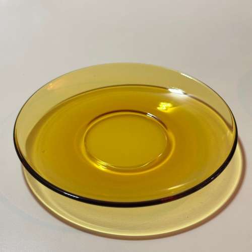 新淨企理：經典茶色/琥珀色玻璃咖啡杯/茶杯連碟共兩套 - 購於日本