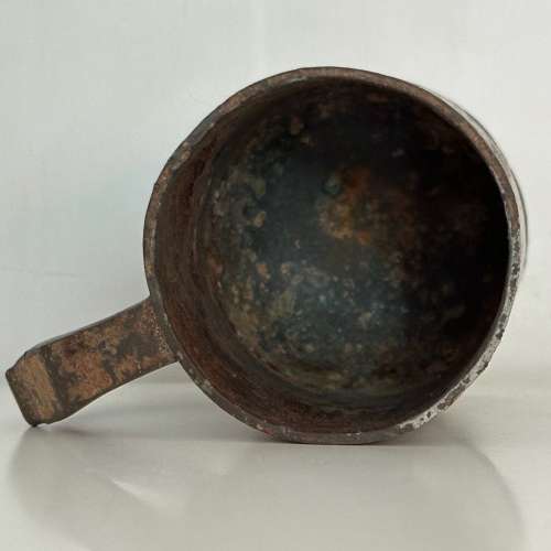 古玩：England James Yates Pewter Mug 英國19世紀中後期著名合金錫製杯