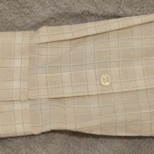 美國名牌Perry Ellis shirt男士長袖襯衫, 卹衫一件, 100% cotton 純棉質. 格仔圖案....