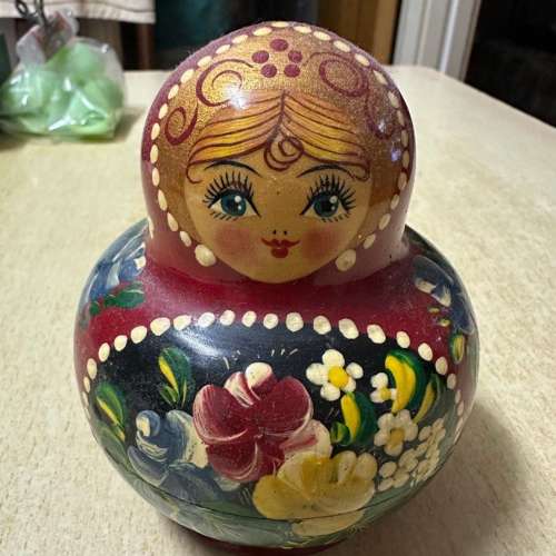 懷舊俄羅斯木製手工藝套娃娃 Rare Vintage Russian Matryoshka 10cm Old Wooden Ne...