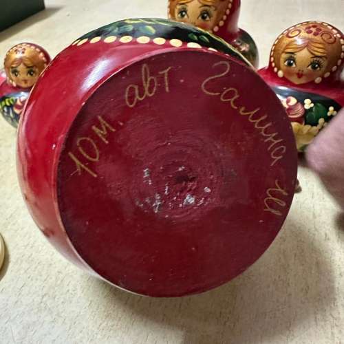 懷舊俄羅斯木製手工藝套娃娃 Rare Vintage Russian Matryoshka 10cm Old Wooden Ne...