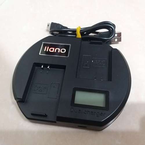 綠耐能(llano)品牌LP-E12鋰電池專用雙槽充電器
