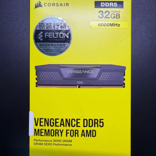CORSAIR 32GB Kit (2x16GB) VENGEANCE CMK32GX5M2B6000Z30 DDR5 6000MHz CL30