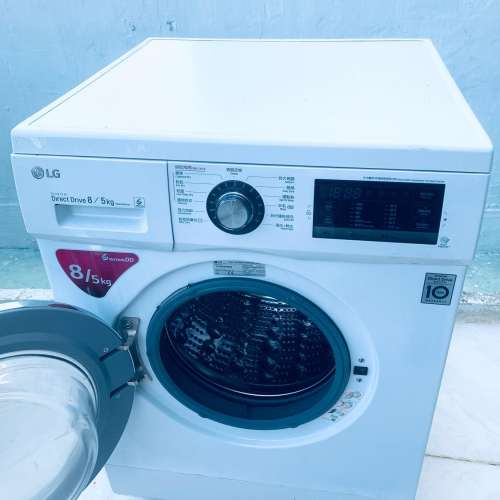 LG 樂金 WF-CT1408MW 8.0/5.0公斤 1400轉 直驅式變頻摩打 洗衣乾衣機 可櫃底/嵌入式...