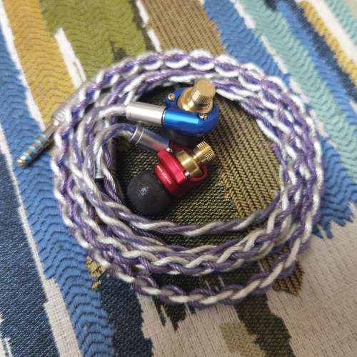 粗芯7N石墨烯古河銅鍍銀/銅銀合金升級線耳機線 QDC UE VE Shure inear fitear fend...