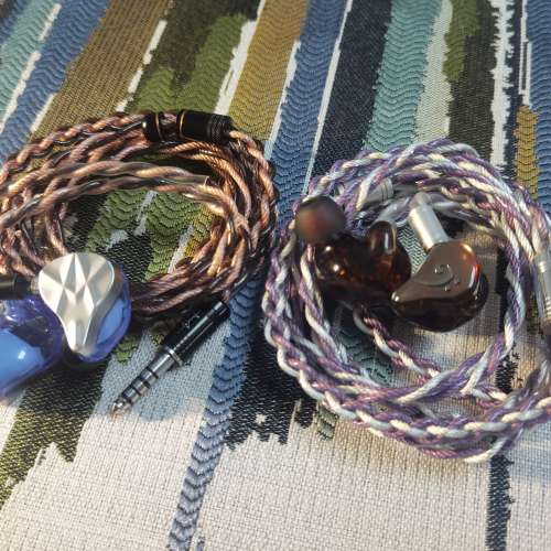 粗芯7N石墨烯古河銅鍍銀/銅銀合金升級線耳機線 QDC UE VE Shure inear fitear fend...