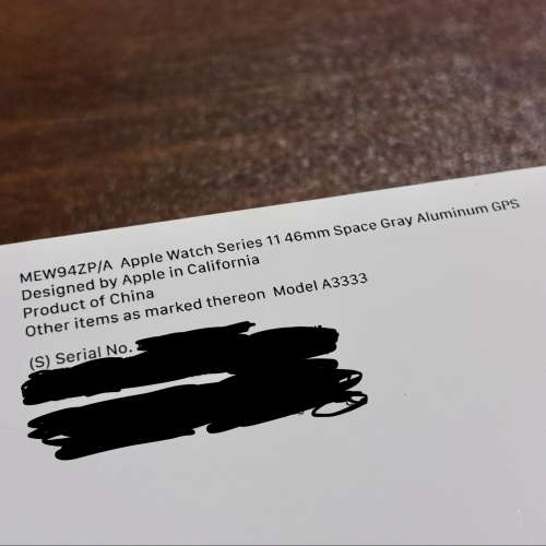[全新 BRAND NEW] Apple Watch Series 11 46mm Space Gray MEW94ZP/A Model A3333
