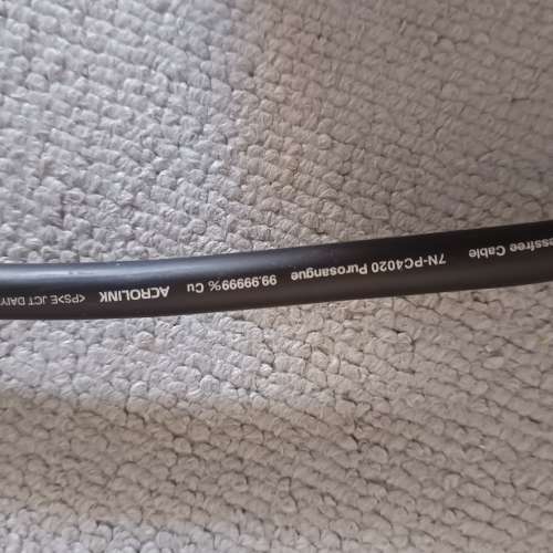 Acrolink 7N-PC4020 Purosangue 5呎長 電源線99%新，配上古河FI-11鍍金頭尾头, 最新...