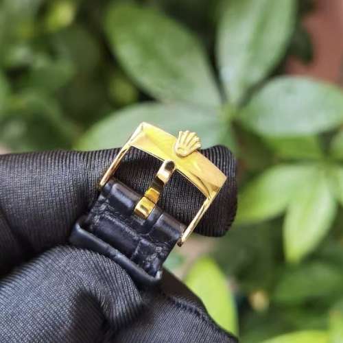 勞力士日誌系列18038，18K黃金，原廠黑色鑽石面