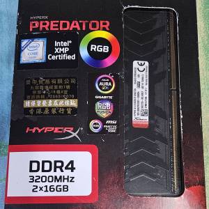 Kingston HyperX Predator DDR4 3200MHz 2x16GB desktop ram (RGB)