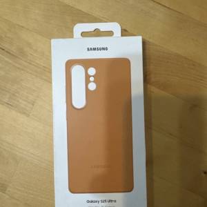 Samsung s25 ultra A純素皮革保護殼- 駱駝色