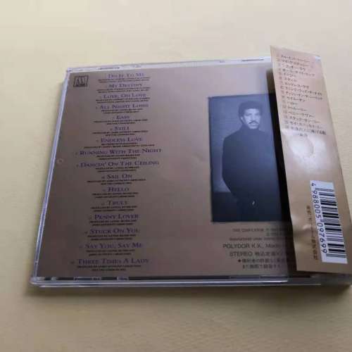 LIONEL RICHIE Back To Front 日本首版