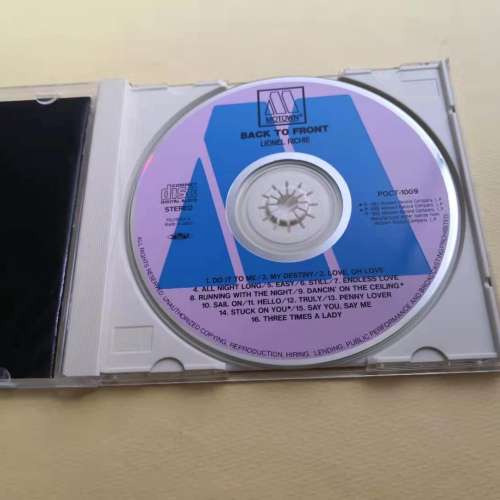 LIONEL RICHIE Back To Front 日本首版