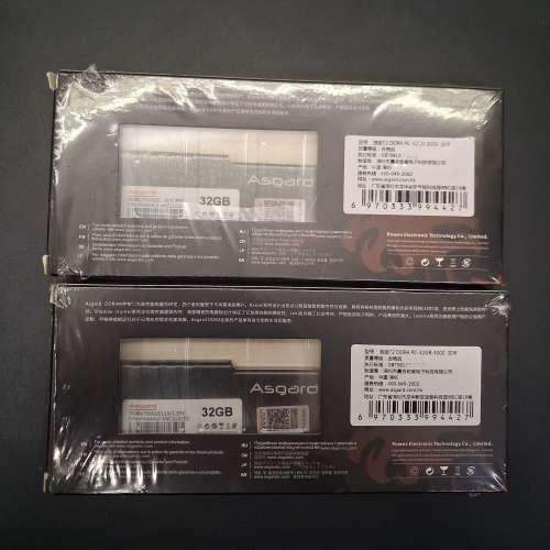 Asgard 64GB (2x32GB) DDR4 RAM 3000MHz (not 3200MHz)