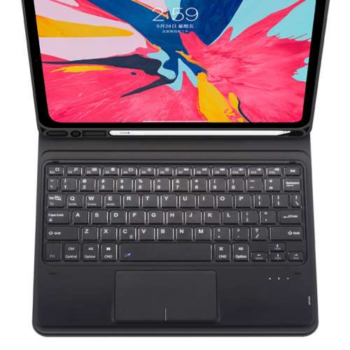 iPad Pro 2020 2021 12.9" 專用藍牙滑鼠鍵盤 + 保護機套 可收藏手寫筆 CASE + KEYB...