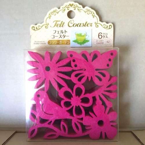 全新︰DAISO JAPAN Felt Coaster &ndash; Set of 6 毛毯杯墊（共三套 $20）