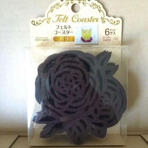 全新︰DAISO JAPAN Felt Coaster &ndash; Set of 6 毛毯杯墊（共三套 $20）