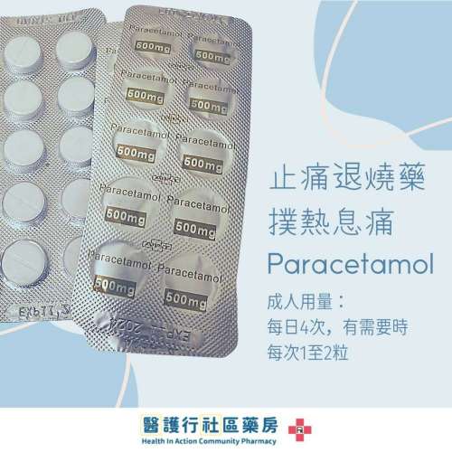 Paracetamol 撲熱息痛 必理痛 $10一排 10粒
