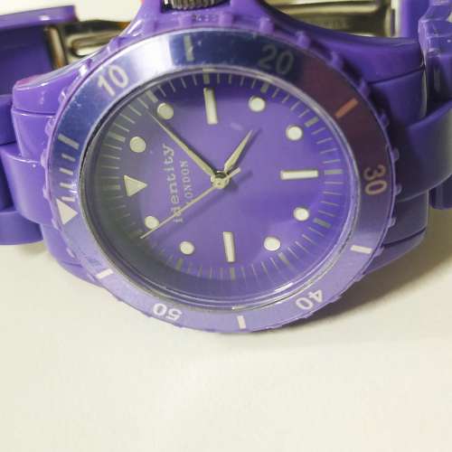 最後兩件!!! 全新 IDENTITY LONDON 紫色手錶 (男女合用)