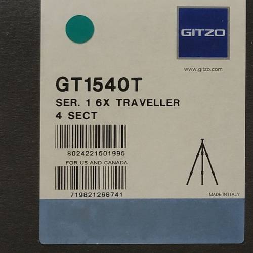 Gitzo GT1540T Series 1 6X Traveler 4-Section Tripod Brand New