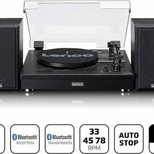 Lenco LS-101 全身黑膠唱機, 即買即用