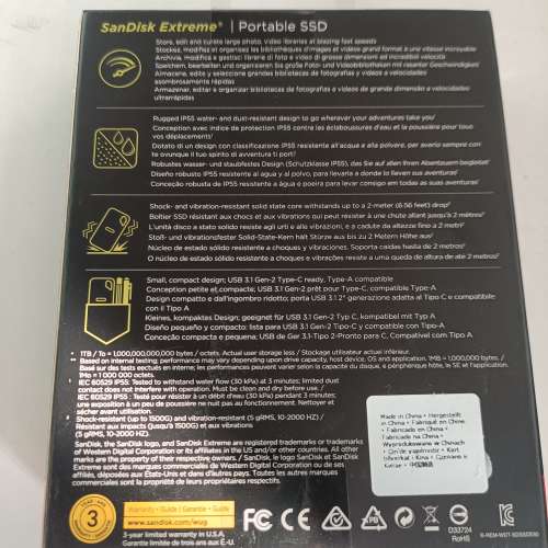 SanDisk Extreme Portable USB 3.2 SSD 500GB