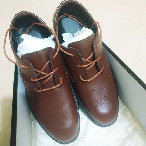 全新 男裝上班族皮鞋 （啡色 40號碼）
