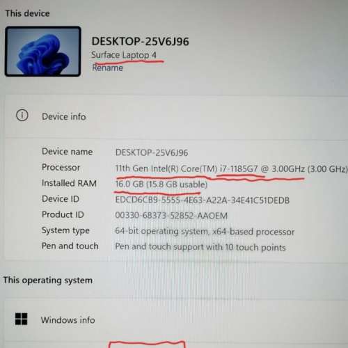 Microsoft Surface Laptop4 i7-1185G7