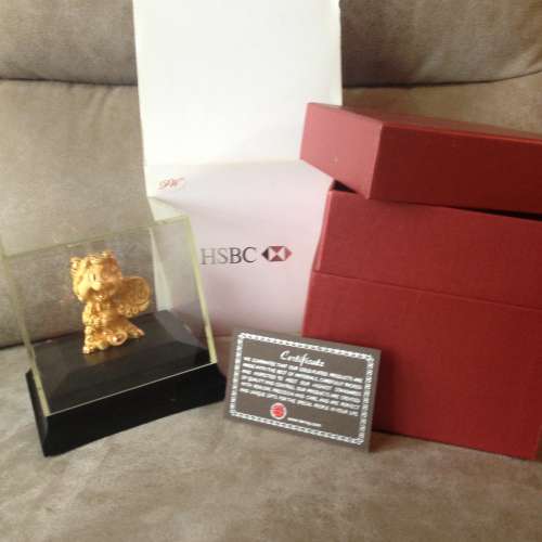 HSBC 24K Gold Plated Deco (Collectible) TERROY NEW 全新 匯豐 福羊羊 金羊 收藏品