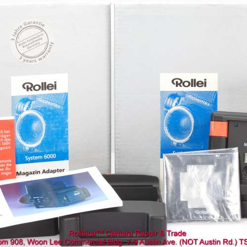 Rollei Magazin 4560 w/ Magazin Adapter, mint in box, all box & papers $