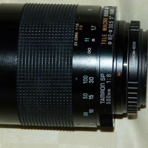 Tamron SP 500mm f8 Reflex lens Canon mount