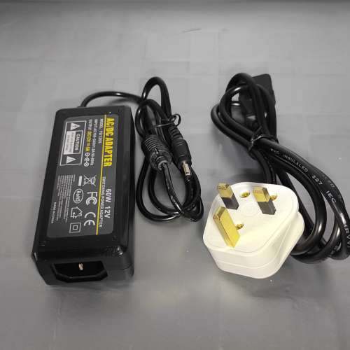 全新12V 5A 變壓器火牛,60W適配器╱變壓器╱AC Adapter╱充電器，合LED燈條、D類擴...