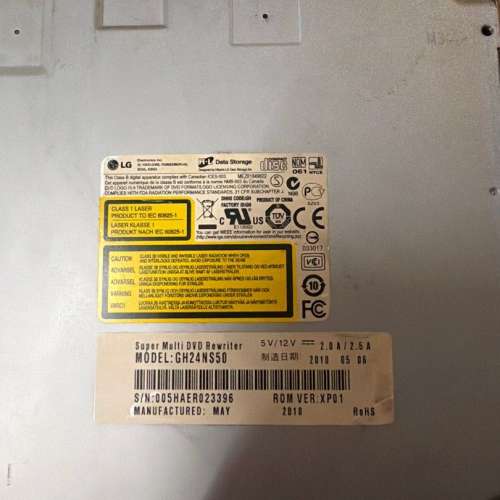 LG Super Multi DVD Rewriter，型號GH24NS50