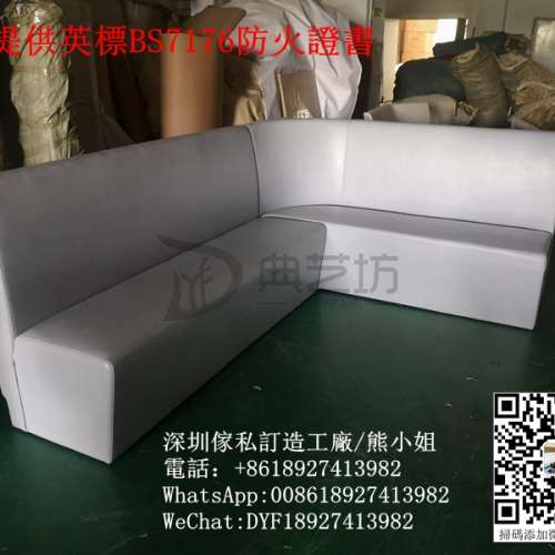 高端大氣餐廳沙發訂製,防火皮梳化訂做,雙面卡位沙發訂製，抽屜儲物櫃梳化訂造，港式...