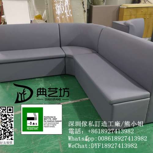 高端大氣餐廳沙發訂製,防火皮梳化訂做,雙面卡位沙發訂製，抽屜儲物櫃梳化訂造，港式...