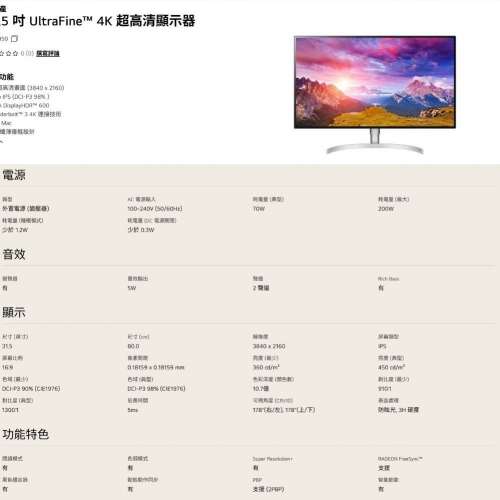 LG 32UL950 4K 高階顯示器