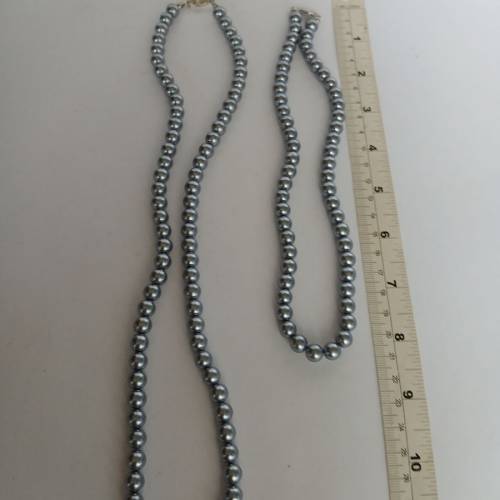 貝珠頸鏈shell pearl 8mm24寸， 買一送16寸 頸鏈一條 no.D21.1.26