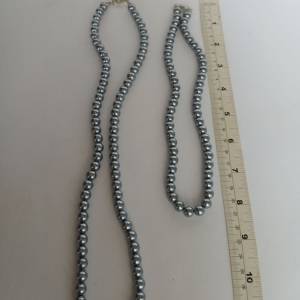 貝珠頸鏈shell pearl 8mm24寸， 買一送16寸 頸鏈一條 no.D21.1.26