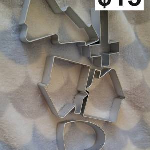 🍪 金屬曲奇模具套裝（多款形狀）｜$15