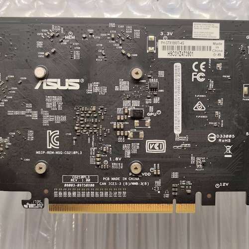 免插電 ASUS Phoenix GeForce GTX 1050 Ti 4GB GDDR5