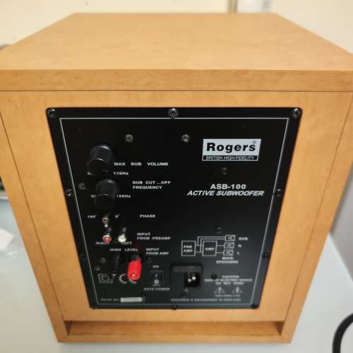 放全新開箱 Rogers ASB - 100active subwoofer 重低音喇叭