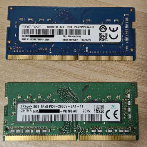 DDR4-2666 8GB SODIMM x2