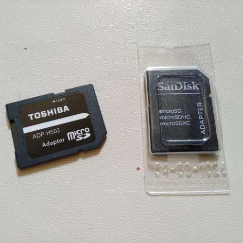 Toshiba / Kingmax / Sandisk 等品牌未用過 Micro-SD轉SD轉換器  (adaptor)