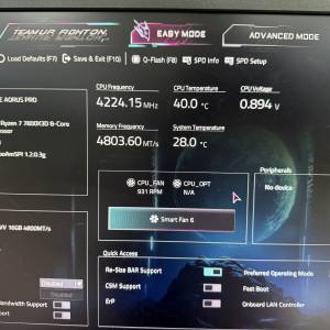 AMD 7800X3D 盒裝 Gigabyte X870E Aorus Pro