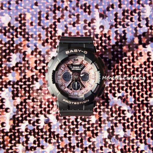 Montres Company 香港註冊公司 (32年老店) 卡西歐 CASIO BABY-G 黑色粉紅玫瑰金 BA...
