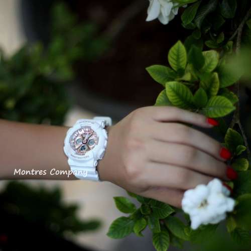Montres Company 香港註冊公司 (32年老店) 卡西歐 CASIO Baby-G 白色玫瑰金 BA-130...