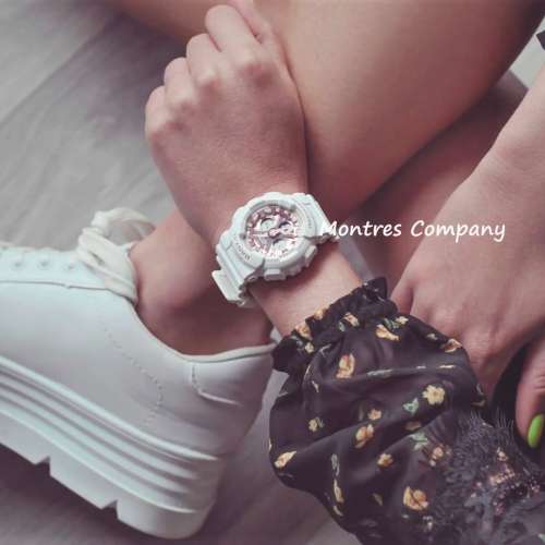 Montres Company 香港註冊公司 (32年老店) 卡西歐 CASIO Baby-G 白色玫瑰金 BA-130...