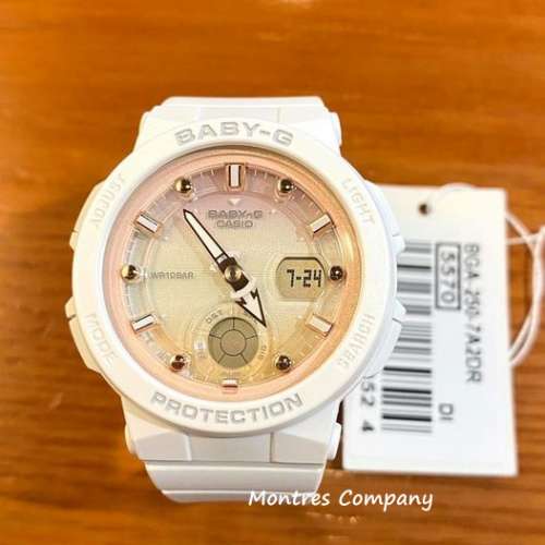 Montres Company 香港註冊公司(32年老店) 卡西歐 CASIO Baby-G 漸變色 白色粉紅 BG...