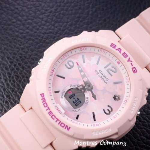 Montres Company 香港註冊公司 (32年老店) 卡西歐 CASIO 花卉錶盤 粉紅色 BABY-G B...